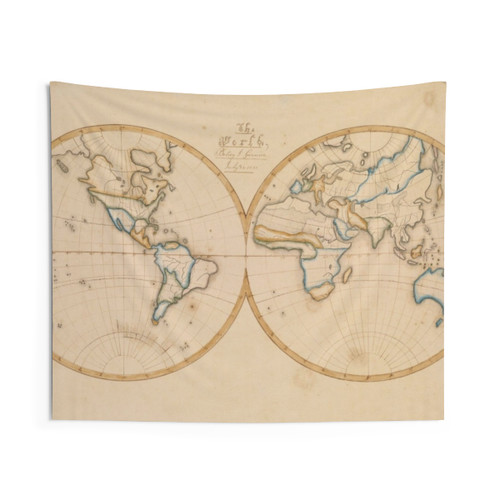 Vintage World Map (1821) Tapestry