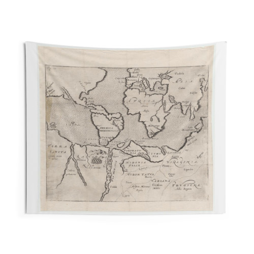 Vintage World Map (1607) Tapestry