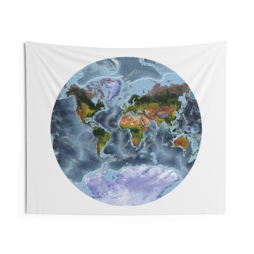 World Relief Map Tapestry