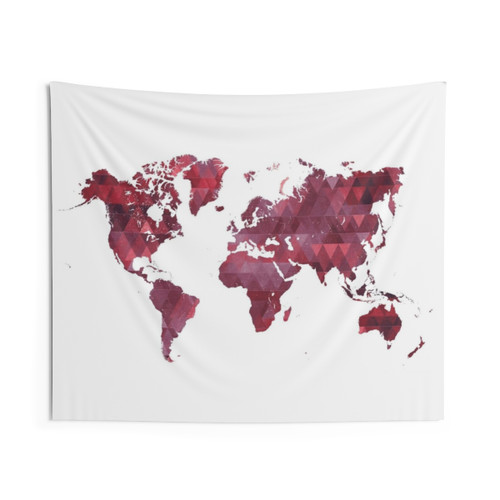 World Map Art 2 Tapestry