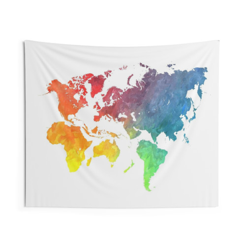 New World Order World Map Tapestry