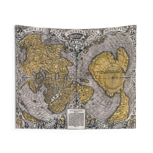 Vintage World Map 1531 Tapestry by Oronce Finé