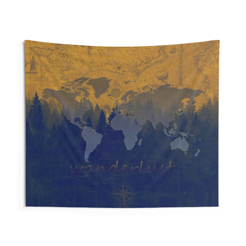 World Map Tapestry Wall Hanging