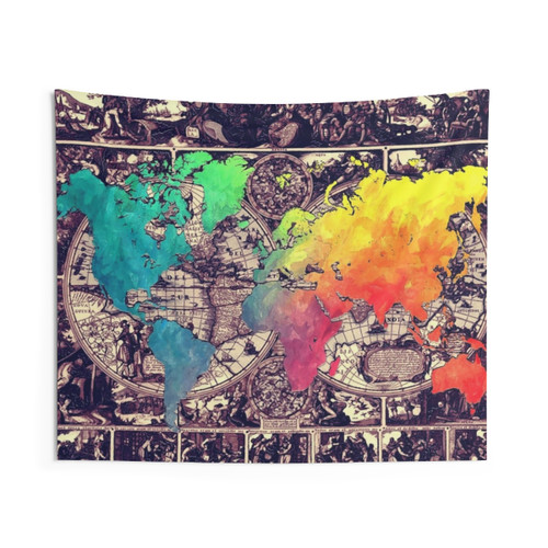 World Map Tapestry