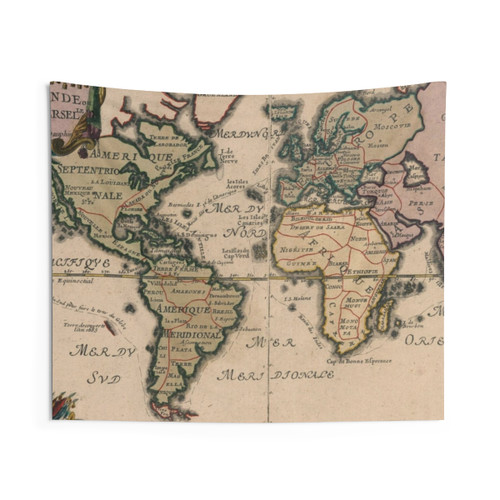 Vintage World Map Tapestry