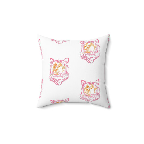 Preppy Tiger Print Decorative Pillow