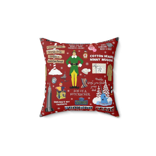 Buddy the Elf Collage Christmas Pillow