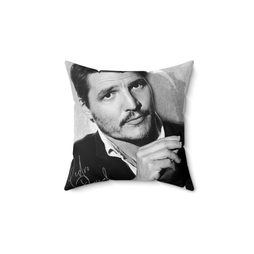Pedro Pascal Black and White Pillow