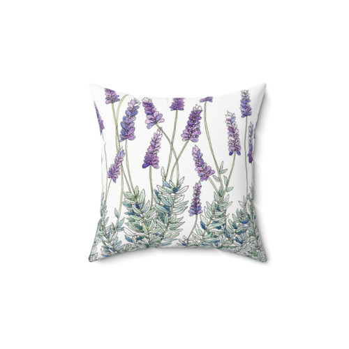 Lavender Illustration Decorative Pillow