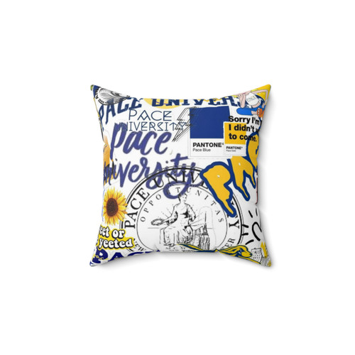 Pace University Collage Artwork Pillow