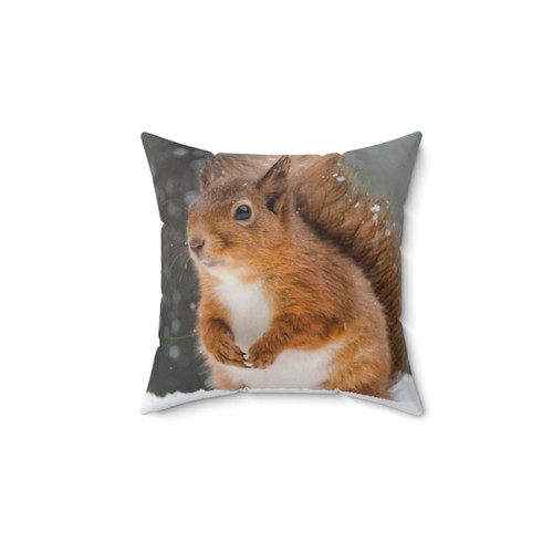 Cute Red Squirrel Plush Pillow