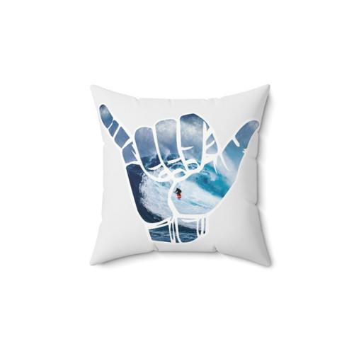 Surf Hang Loose White Decorative Pillow