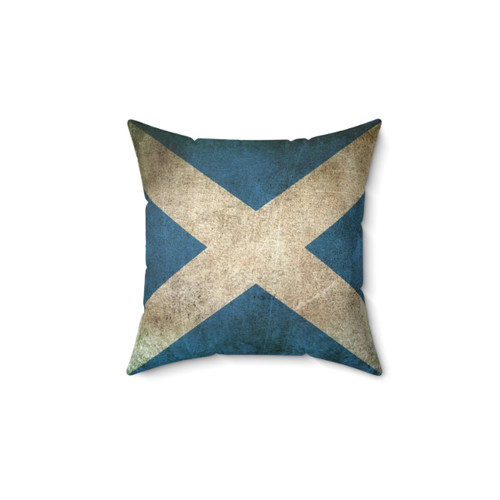 Vintage Scottish Flag Distressed Pillow