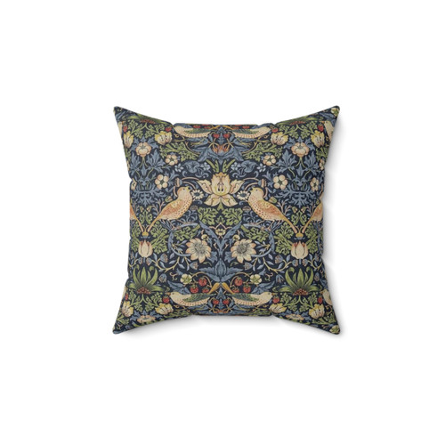 William Morris Strawberry Thief Patterned Pillow