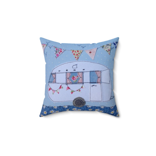 Retro Caravan Camping Pillow