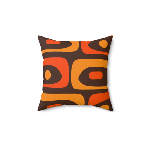 Mid-Century Modern Retro Abstract Throw Pillow