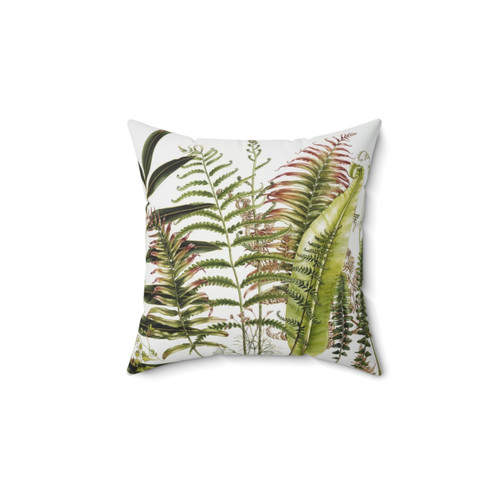 Australian Ferns Pillow with Watercolor Botanical Design