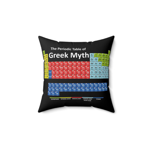 Periodic Table of Greek Mythology Pillow