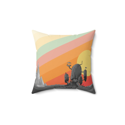 Adventure Time Decorative Pillow featuring characters from the popular cartoon series
