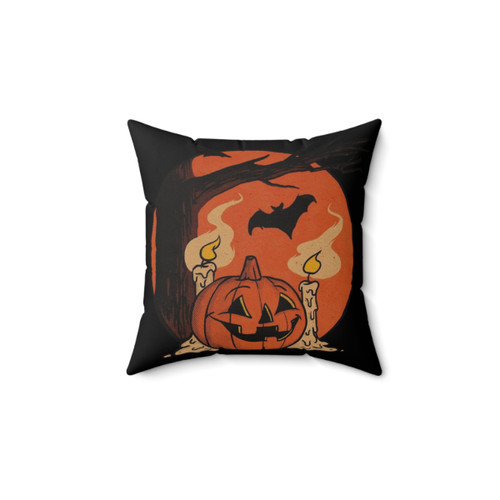 Vintage Pumpkin Halloween Throw Pillow