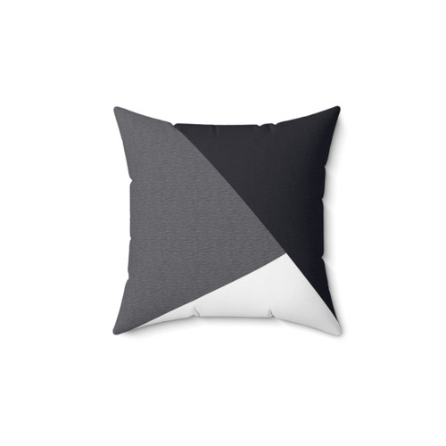 Grey geometric triangle throw pillow for active decor