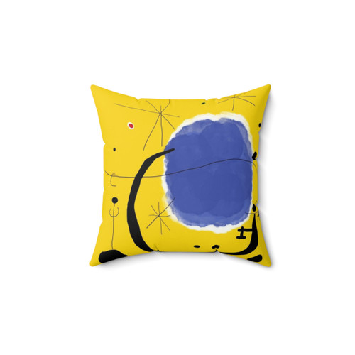 Miro Abstract Art Pillow - High Resolution Digital Recreation