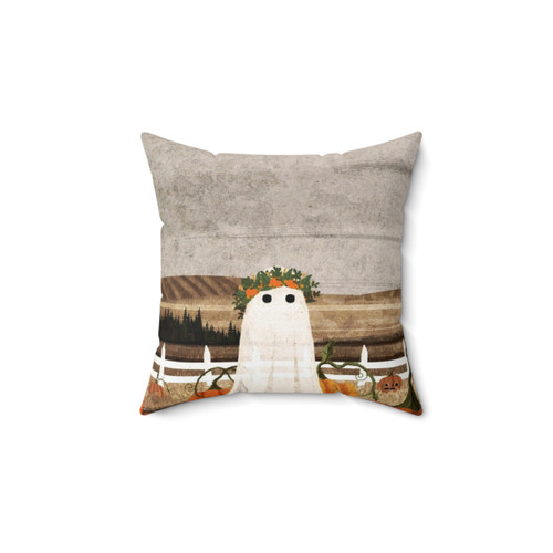 Haunted Pumpkin Patch Throw Pillow