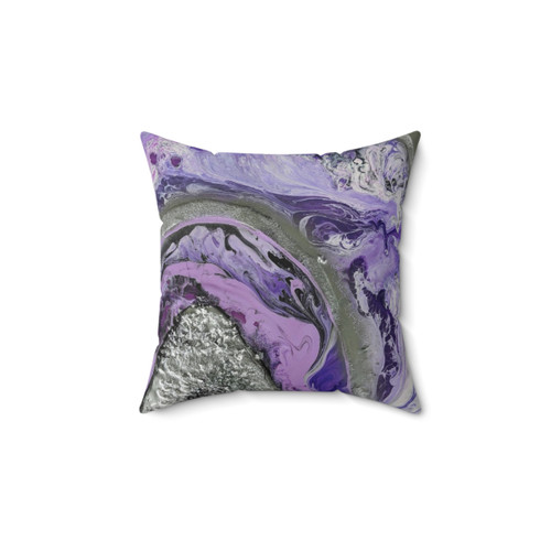 Lavender Geode Decorative Pillow