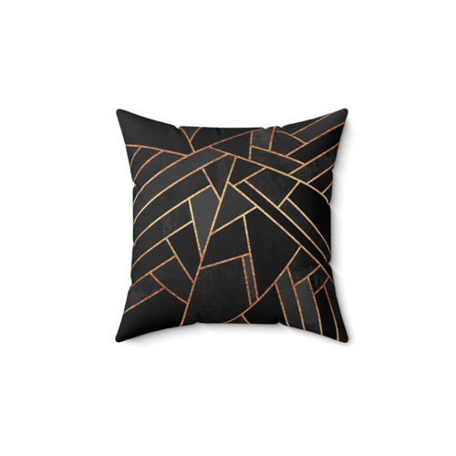 Modern Geometric Black Night Pillow