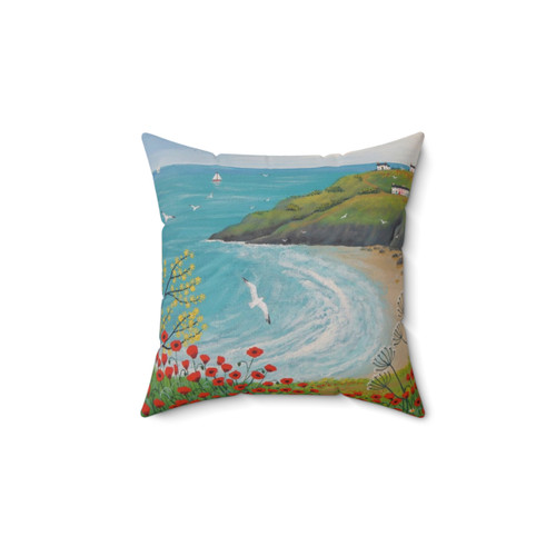 Coastal Poppy Bay Pillow