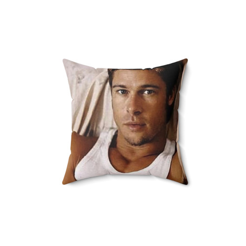 Vintage 90s Brad Pitt Pillow - Iconic Movie Star Decor