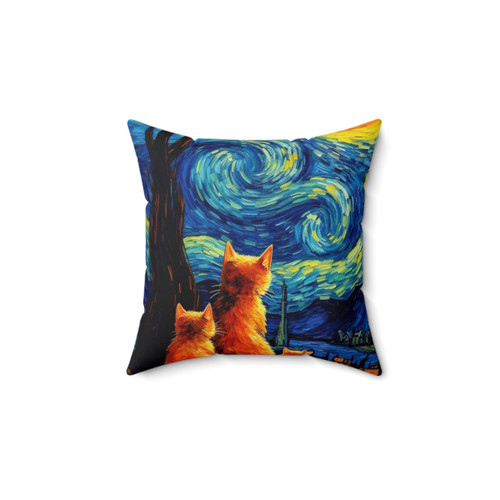 Artistic Cat Van Gogh Pillow