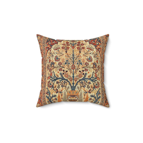 Tabriz Tree of Life Persian Rug Print Decorative Pillow