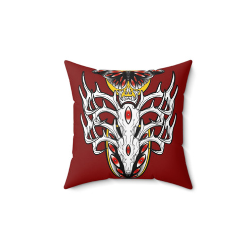 Deer Skull Tattoo Pillow