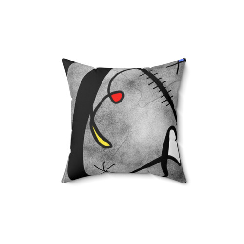 Miroesque Abstract Throw Pillow