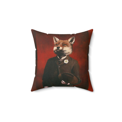 Edwardian Mr. Fox Decorative Throw Pillow