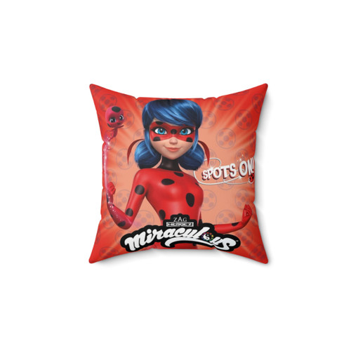 Miraculous Ladybug Spots Decorative Pillow