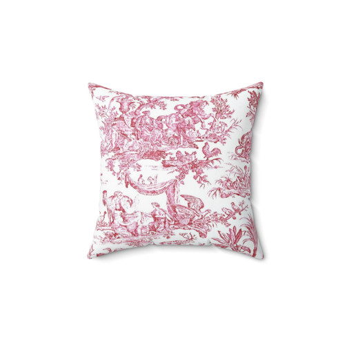 English Countryside Toile Throw Pillow