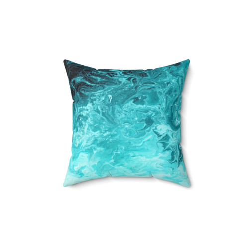 Turquoise Wave Accent Pillow