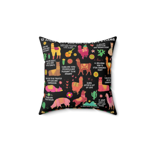 Llama pattern print pillow for llama lovers