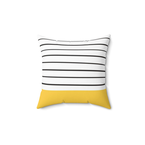 Mustard Yellow Striped Minimalist Pillow
