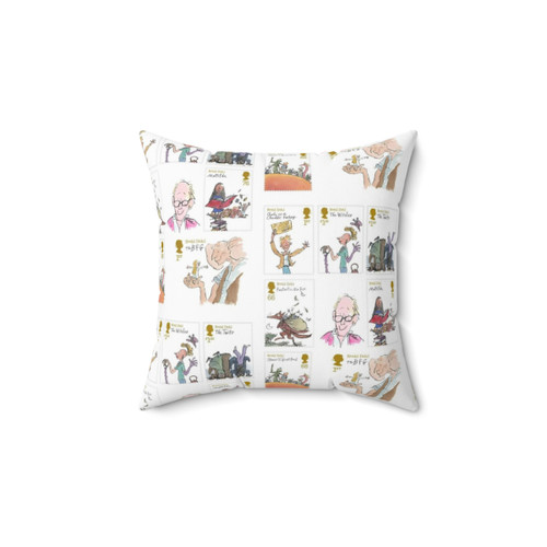 Roald Dahl Stamp Collection Art Pillow