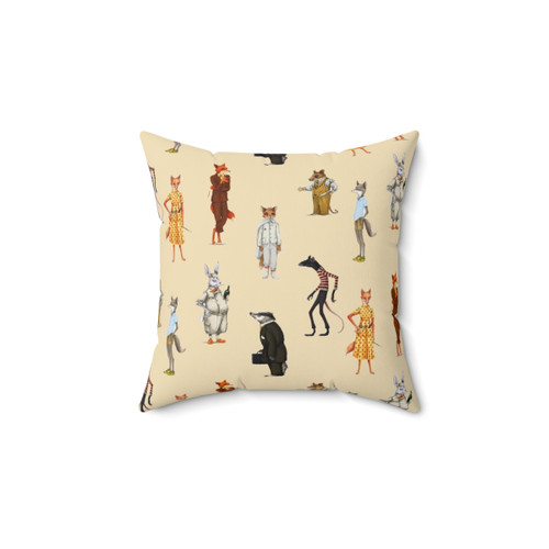 Fantastic Mr. Fox and Mrs. Fox Family Pillow