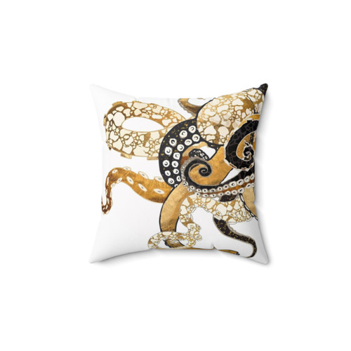 Metallic Octopus Decorative Throw Pillow