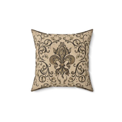 Vintage Fleur-de-lis Decorative Throw Pillow