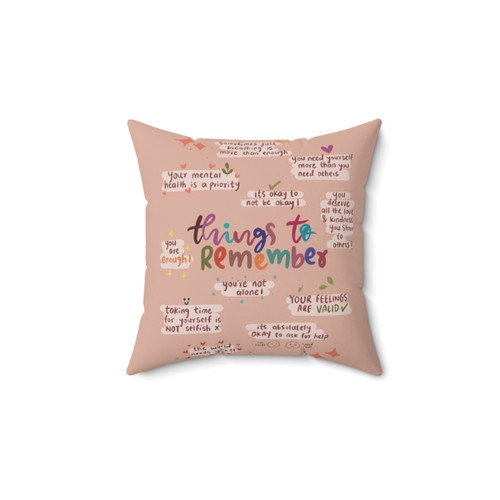 Mental Health Reminder Pillow for Anxiety & Self-Care