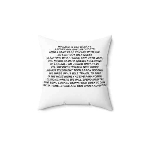Zak Bagans Ghost Adventures Themed Pillow