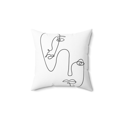 Abstract Faces Decorative Throw Pillow