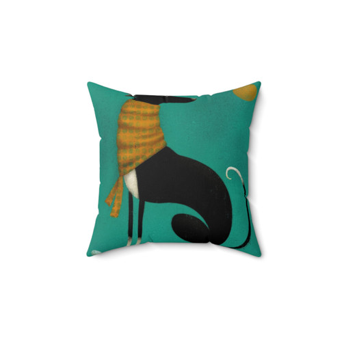 Black Greyhound Dog Pillow