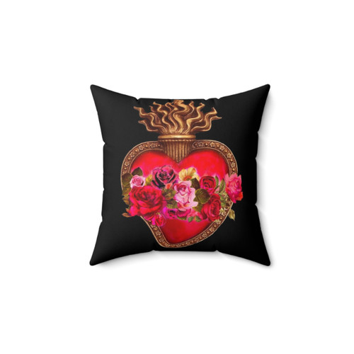 Red Immaculate Heart Sacred Heart Pillow